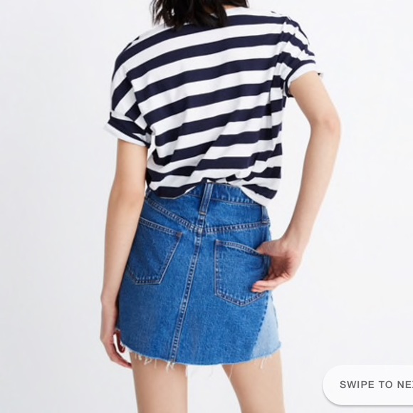 Madewell Rigid A-line Denim Skirt: Pieced Edition - Picture 2 of 7